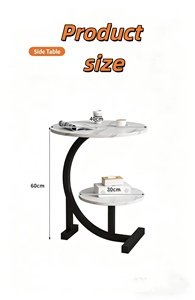 <span class=keywords><strong>Petite</strong></span> <span class=keywords><strong>table</strong></span> basse d'angle moderne pour salon, canapé, <span class=keywords><strong>chevet</strong></span>, mini balcon - Product Image 6