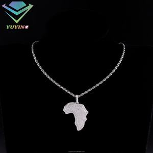 Colgante de Moissanita Fina Yu Ying, Joyería de Rapero, Colgante de Diamante de Moissanita, Hip Hop, Plata 925, Colgante de Moissanita con Incrustaciones - Product Image 3