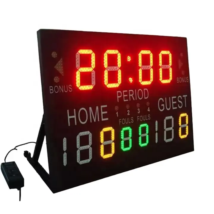 Yeni basketbol çetele 374mm * 592mm LED çetele elektronik futbol çetele