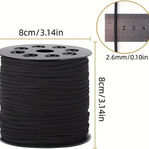 Korean suede cord, 2.5mm, DIY beaded <b>bracelet</b>/necklace, double-sided imitation leather cord material and accessories. - Product Image 3