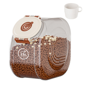 Cat Food <b>Bin</b> Dog Food Storage Container 16L 8L Airtight Moisture Proof Sealed Pet Food Storage Household Container - Product Image 2