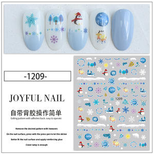 1209-1220 gros personnalisé noël Nail Art autocollant flocon de neige wapiti Nail Art décoration Nail Art décalcomanies <span class=keywords><strong>2022</strong></span> <span class=keywords><strong>hiver</strong></span> - Product Image 3