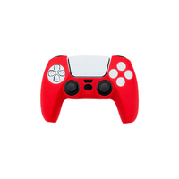 Étui de protection en silicone anti-poussière et anti-transpiration avec design antidérapant et grand trou de charge pour accessoires de manette PS5