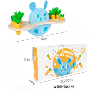 <span class=keywords><strong>Jeu</strong></span> de radis à tirer en bois et ensemble de jouets d'équilibre de lapin éducation précoce dessin animé drôle ensemble de jouets d'apprentissage cadeau pour les tout-petits - Product Image 3