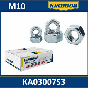 Fornitore all'ingrosso M10 zincato industriale di fissaggio manicotto metrico dadi esagonale rivestito di zinco DIN6923 certificato - Product Image 1