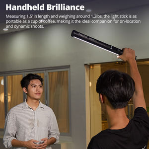 <span class=keywords><strong>Godox</strong></span> LC500 mini LC500R mini 2500K-8500K <span class=keywords><strong>LED</strong></span> Light Stick Efectos de iluminación CRI 95 TLCI 96 Lámpara de <span class=keywords><strong>tubo</strong></span> de mano con Barndoor - Product Image 5