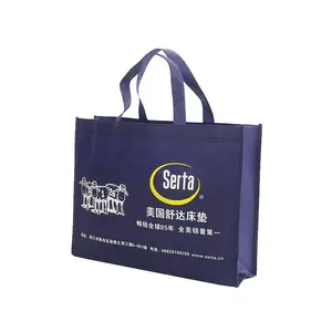 Factory supply handled shopping fabric carry custom logo non woven bag