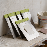 50 #   Couteau à mastic en acier au carbone, grattoir à peinture avec manche en PP vert 50 80 100 120 mm pour le plâtrage et la décoration des murs