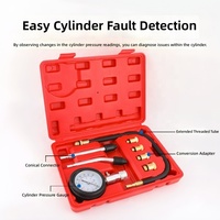Kit de testeur de compression de cylindre et de manomètre de pression de carburant à essence multifonction CIHOO G324, outil de diagnostic automobile et moto