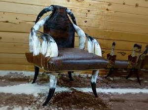 Silla, Mesa y Taburete de Cuerno de Ángel Africano Tallado a Mano, Impermeable, para Jardín, Arte Coleccionable, Regalo de Boda, Directo de Fábrica - Product Image 2