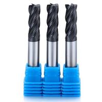 Couteau plat pointu en acier au tungstène - Type standard - 4 lames 4 cannelures - Revêtement TIALN - 55HRC - ODM OEM disponible