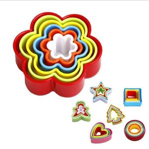 Cookie Cutter Set 6Pcs Plastic Heart Flower Star Round Square Mold For Baking Cake Decorating Eco-Friendly - Product Image 4