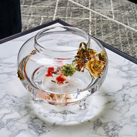 SANLOREN gros décor à la maison décoratif art moderne table émail fleur grand verre pisciculture réservoir aquarium accessoires