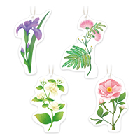 Tablettes parfumées suspendues multi-parfums floraux personnalisées en usine, motif iris, pivoine, jasmin, diffuseur d'air pour voiture