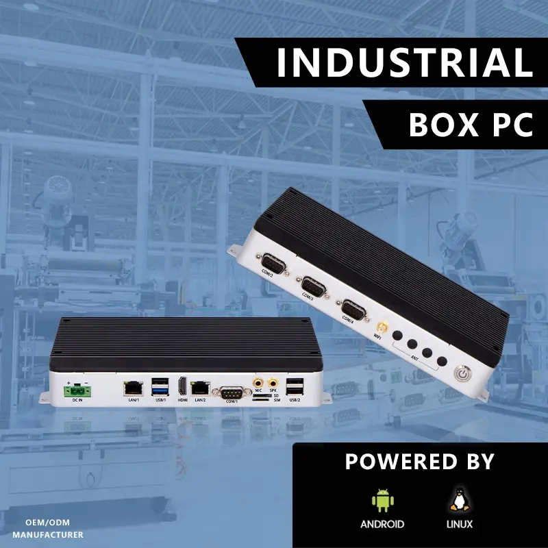 Box Pc i5 Ipctech Qiyang Fanless industria Mini scatola Pc incorporato supporto Computer personalizzazione lega di alluminio Mini pz OEM/ODM