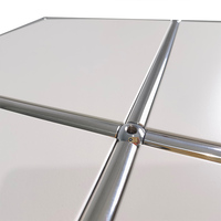 Table carrée centrale haut de gamme à quatre sections blanches populaires Table basse de Style modulaire Table d'appoint pour la maison Villa Hôtel