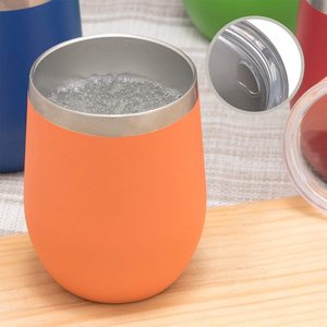 Gobelet de <span class=keywords><strong>vin</strong></span> Double <span class=keywords><strong>en</strong></span> <span class=keywords><strong>verre</strong></span> isolé, de qualité alimentaire, personnalisé pour l'extérieur, métal rose léger <span class=keywords><strong>en</strong></span> <span class=keywords><strong>acier</strong></span> <span class=keywords><strong>inoxydable</strong></span>, avec couvercle <span class=keywords><strong>en</strong></span> paille, unités - Product Image 2