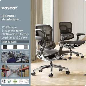 Sedia da ufficio ergonomica moderna T9 in rete con braccioli regolabili, supporto lombare di alta qualità, sedia per visitatori e ospiti di grandi dimensioni - Product Image 1