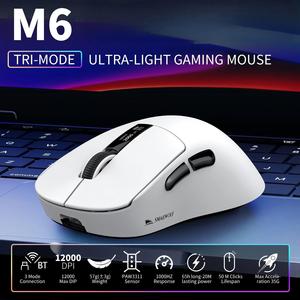 Ratón Inalámbrico para Juegos M6 Ligero de 2.4ghz+BT, Tri-Modo, Luz RGB con Base de Carga Magnética - Product Image 3