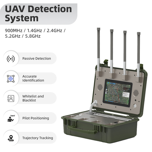 10KM Range Drone Detector and Positioning Equipment FPV Drone Detection System for Real-Time Pilot Location