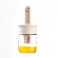 Nouvelle Brosse à Badigeonner Intégrée avec Bouteille d'Huile Télescopique, Résistante aux Hautes Températures, en Silicone de Qualité Alimentaire, pour la Cuisson, à Long Manche