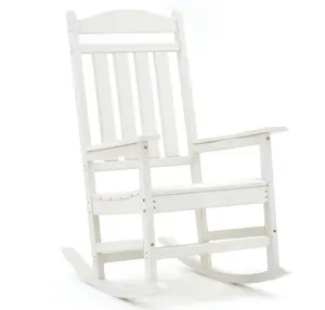 Sedia a dondolo in plastica HDPE popolare all'ingrosso per esterni sedia da giardino per il tempo libero sedia a dondolo impermeabile e protetta dai raggi UV