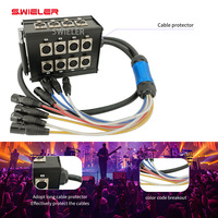 Boîte de scène audio Xlr Câble serpent 8/16 canaux Connecteur Xlr Boîte de câble serpent métallique Link Cabo Xlr Box 8 pour mixeur Stage Audio