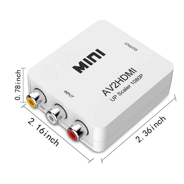 Mini RCA AV to  Conversion Terminal RCA 1080P Converter Adapter Composite AV2 Conversion Converter