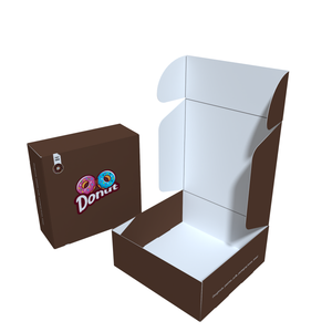 Wholesale Custom Logo Donut Dessert Puff Packaging Box Bakery Sushi Cake Paper Packaging Fast Food Delivery Box