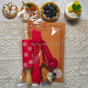 LX-0102 Lixsun Food Grade 9 pezzo strumento di cottura natalizia per bambini Set di cucina e cottura vero piccolo Chef utensili da cucina Set per bambini - Product Image 5