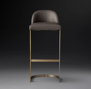 Thanh Phân ghế bằng gỗ da nhung cao xoay mây giá rẻ hài hước sang trọng kim loại hiện đại vàng Bắc Âu Đen thanh phân - Product Image 6