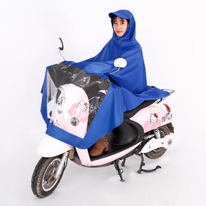 Impermeable azul de cuerpo completo para scooter eléctrico, poncho para viajes al aire libre con visera transparente, ropa impermeable para motocicleta para adultos - Product Image 1