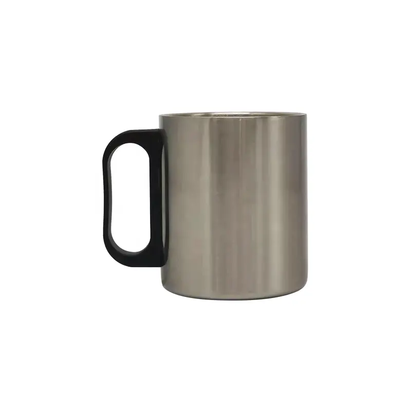 Sıcak satış süblimasyon boş 300 ml paslanmaz çelik kupa saplı kahve kupalar bardak