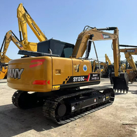 Pelle Sany135 moyenne 13 tonnes d'occasion originale pelle sur chenilles SANY 135C Pro d'occasion machine à vendre