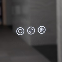 Miroir LED moderne certifié ETL avec éclairage intégré et indice de protection IP44 pour chambre d'hôtel et appartement - Qualité commerciale personnalisable