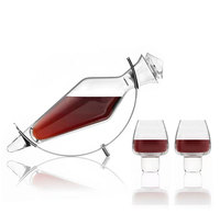 Juego de Decantador de Whisky con Diseño Nuevo 2024 con 2 Vasos para Licor