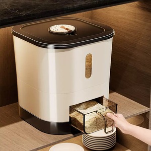 Modern Advanced Appearance Airtight Rice Dispenser High-End Kitchen Food Keeper Rice Storage <strong>Bins</strong> Insect Moisture Airtight <strong>Lid</strong> - Product Image 3