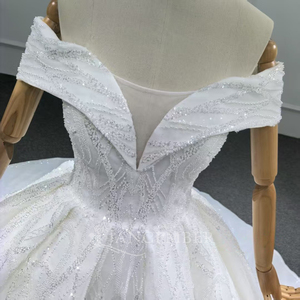 Robe de mariée en dentelle appliquée, épaules dénudées, traîne courte, grandes tailles, Vestido De Casamento Lsbh25 - Product Image 3