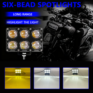 ไฟสปอร์ตไลท์มอเตอร์ไซค์ LED สองสี 6/8/10 เลนส์ ไฟตัดหมอกกันน้ำ รุ่น MO-225 รับประกัน 2 ปี สำหรับรถยนต์และรถบรรทุก - Product Image 5