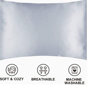 Imitation Silk Pillowcase Home Multicolor Ice Silk <strong>Pillow</strong> Case Zipper <strong>Pillow</strong> Cover <strong>Double</strong> Face Envelope Bedding <strong>Pillow</strong> Cover - Product Image 6
