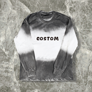 Sudadera de Algodón Lavada al Ácido para Hombre, Estilo Urbano, Manga Larga, Cuello Redondo, al por Mayor - Product Image 1