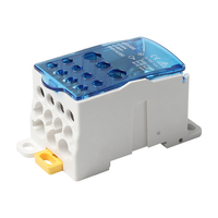 Venta caliente Unipolar Caja de distribución de energía Conectores de terminales de tornillo 80/125/160/250/400/500A Ukk Bloque de terminales Hecho PC duradero