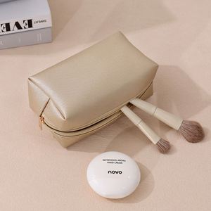 Wholesale Custom Logo Waterproof PU Leather <b>Makeup</b> Bag Large Capacity Travel Toiletry Organizer for Women - Product Image 4