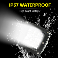 2 lampes de travail LED 30W, projecteurs combinés (spot et large faisceau), feux antibrouillard, avec kit de câblage de 3 m pour camions tout-terrain, VTT, UTV, SUV, bateaux