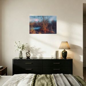 Autumn Tree Landscape <b>Canvas</b> Print Rectangle Contemporary Wall Art No <b>Frame</b> Scenic Design Handmade Medium Size - Product Image 2