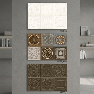 Carreaux muraux en céramique numérique haute brillance classiques 12x18 pouces, design rustique rouge pour intérieurs résidentiels - Product Image 4