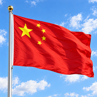 Drapeau national chinois en polyester pour extérieur avec œillets pour événements scolaires et festivals