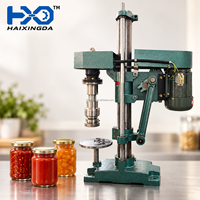Elektrische afsluitmachine voor glazen flessen, semi-automatische tafelmodel draaidopmachine voor tomatenpureepotten