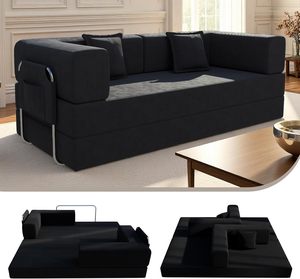 Sofá Cama Futón Convertible Moderno en Forma de L de 78.8 Pulgadas, Sofá Comprimido al Vacío sin Estructura, Multifuncional para Sala de Estar o Apartamento - Product Image 2