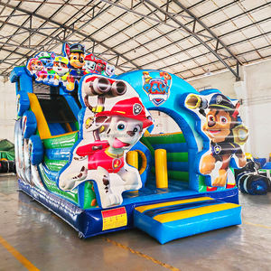 Château gonflable Paw Patrol avec toboggan pour chien, aire de jeux gonflable intérieure et extérieure avec toboggan - Product Image 5